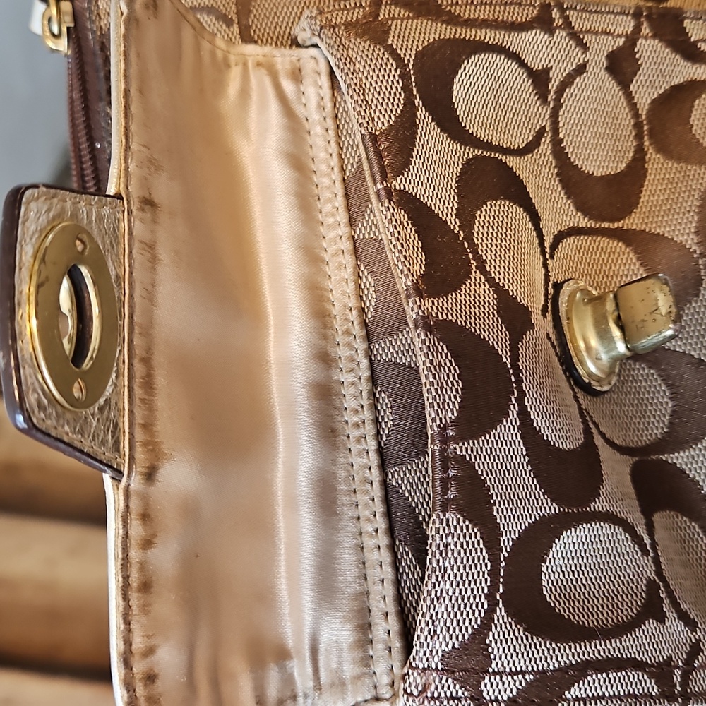 Coach Penelope Signature Jacquard Turnlock Pocket Swingpack Crossbody Bag - Picture 5 of 11